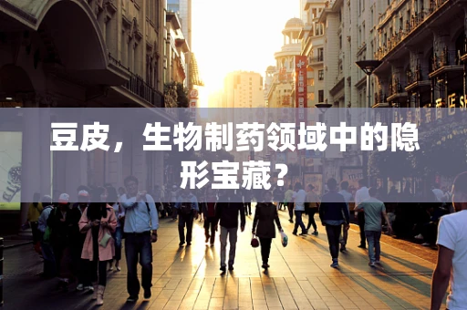 豆皮，生物制药领域中的隐形宝藏？