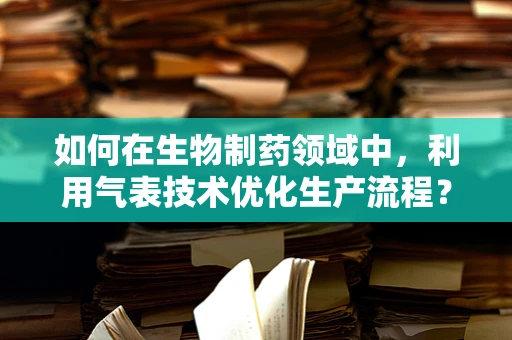 如何在生物制药领域中，利用气表技术优化生产流程？