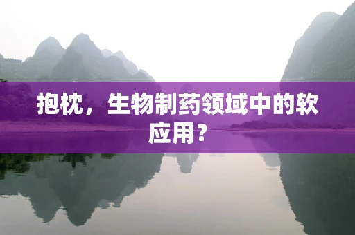 抱枕，生物制药领域中的软应用？