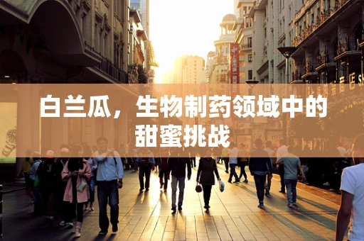 白兰瓜，生物制药领域中的甜蜜挑战