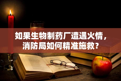 如果生物制药厂遭遇火情，消防局如何精准施救？